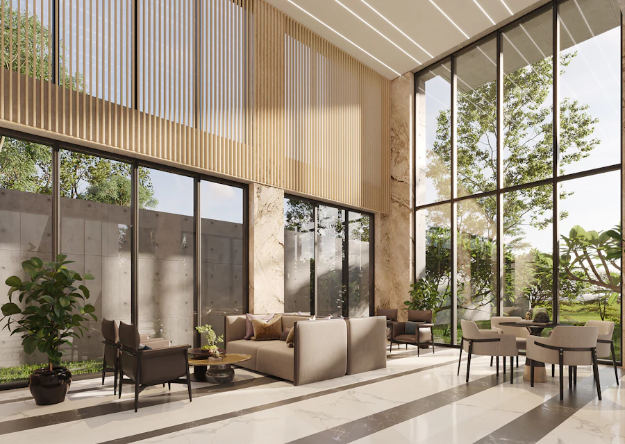 Sunlit room with wide hardwood flooring