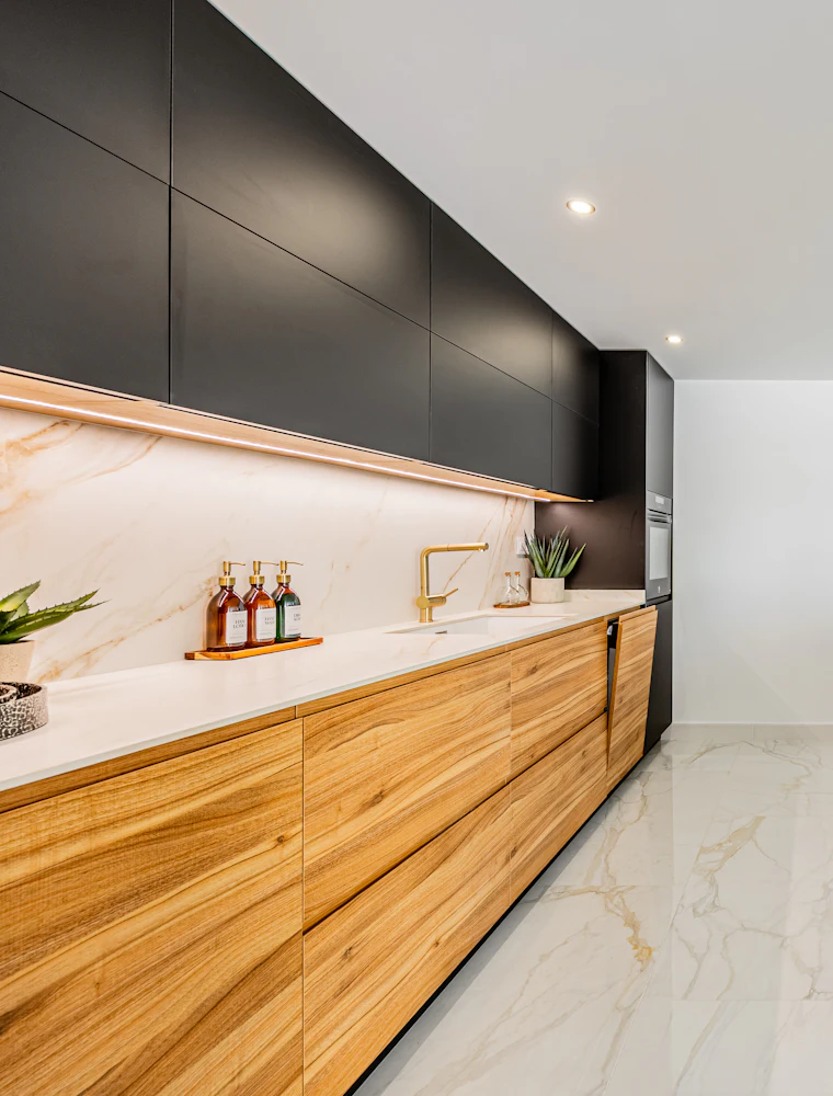 Modern corridor with seamless flooring